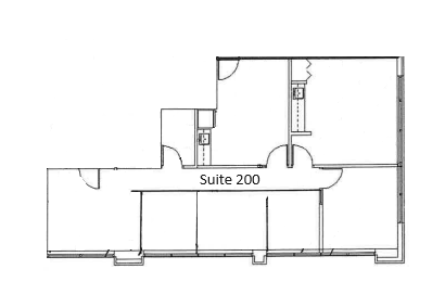 the floor plan of suite 200